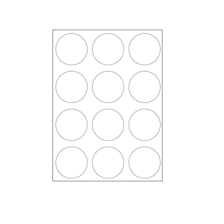 NEVS 1-1/4" Color Coding Dots White - Sheet Form DOT-114M White